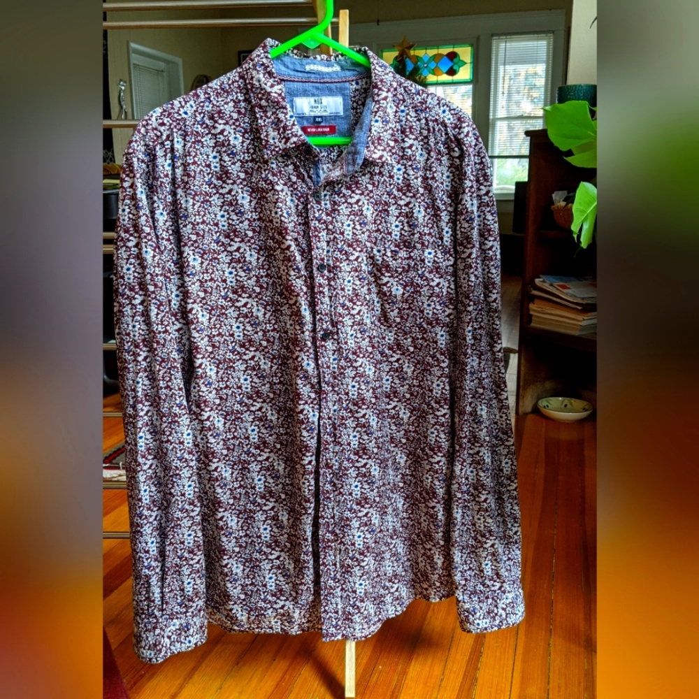 Men's MBX Floral Button Down Shirt